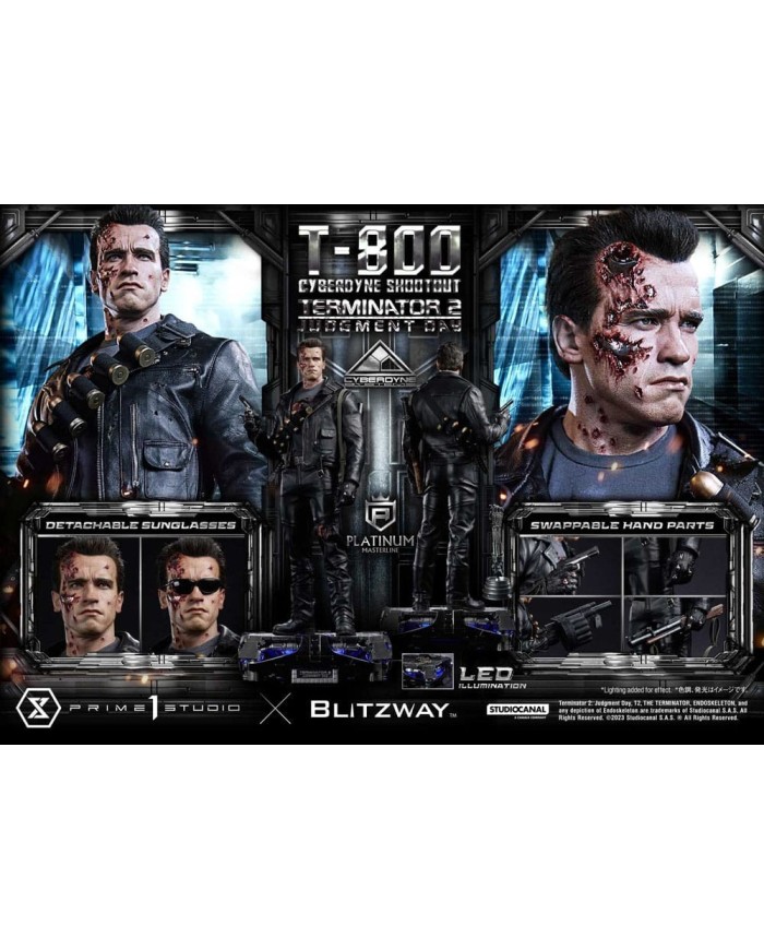 T-800 Cyberdyne Shootout - Terminator 2 Estatua Platimum Masterline Series 1/3