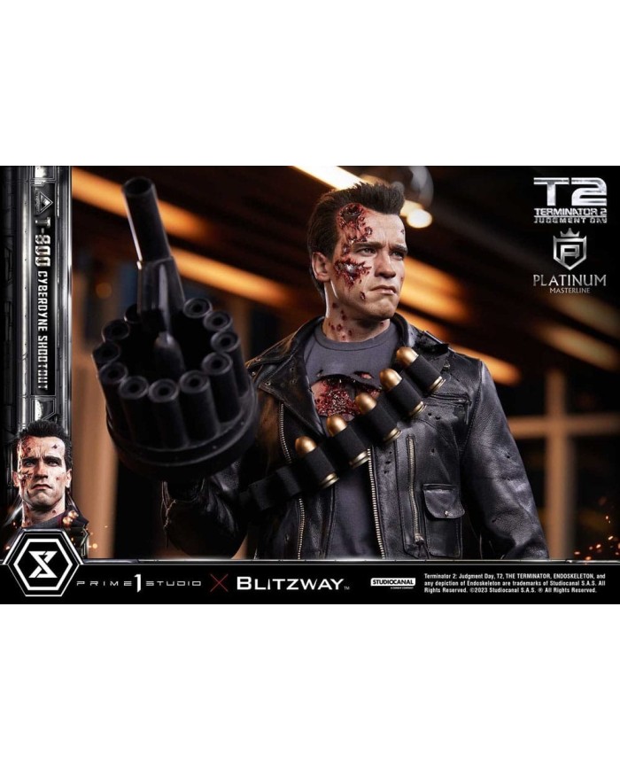 T-800 Cyberdyne Shootout - Terminator 2 Estatua Platimum Masterline Series 1/3