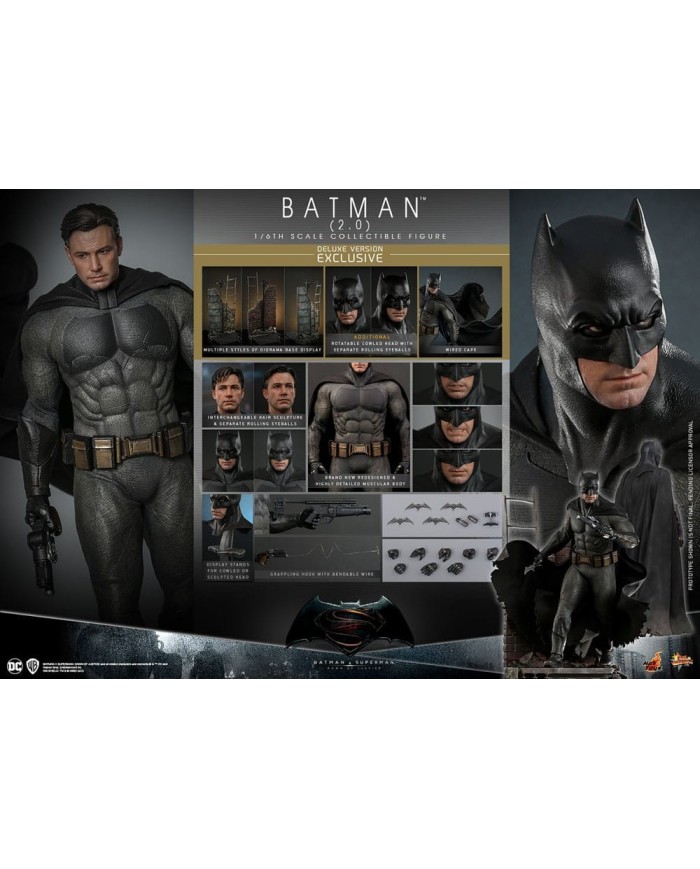 Batman 2.0 (Deluxe Version) - Batman v Superman: El amanecer de la justicia Figura Movie Masterpiece 1/6