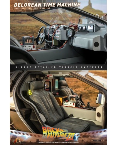 DeLorean Time Machine Regreso al Futuro III Vehículo Movie Masterpiece 1/6