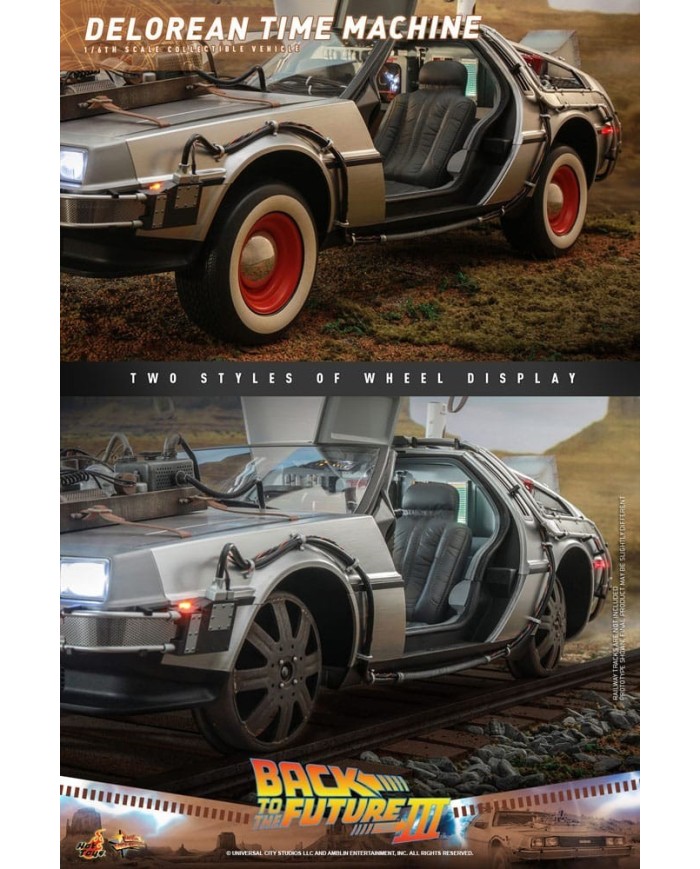 DeLorean Time Machine Regreso al Futuro III Vehículo Movie Masterpiece 1/6