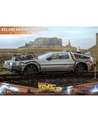 DeLorean Time Machine Regreso al Futuro III Vehículo Movie Masterpiece 1/6