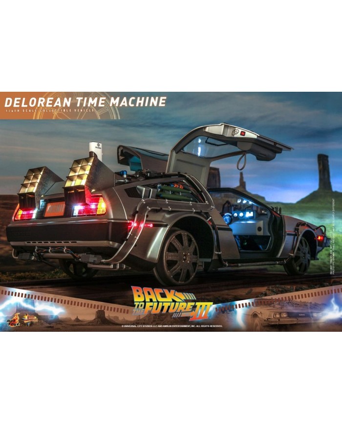 DeLorean Time Machine Regreso al Futuro III Vehículo Movie Masterpiece 1/6