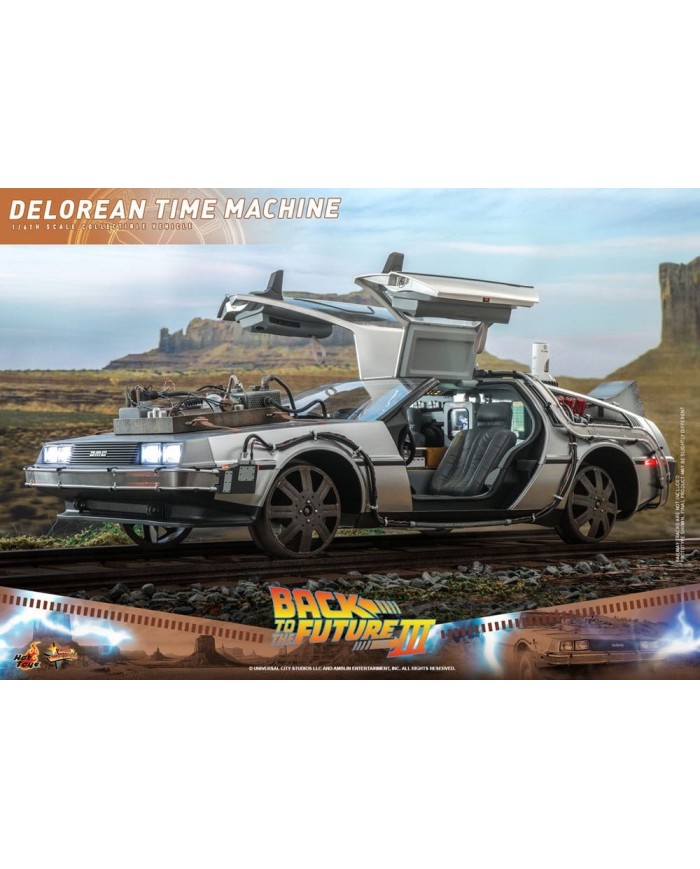 DeLorean Time Machine Regreso al Futuro III Vehículo Movie Masterpiece 1/6