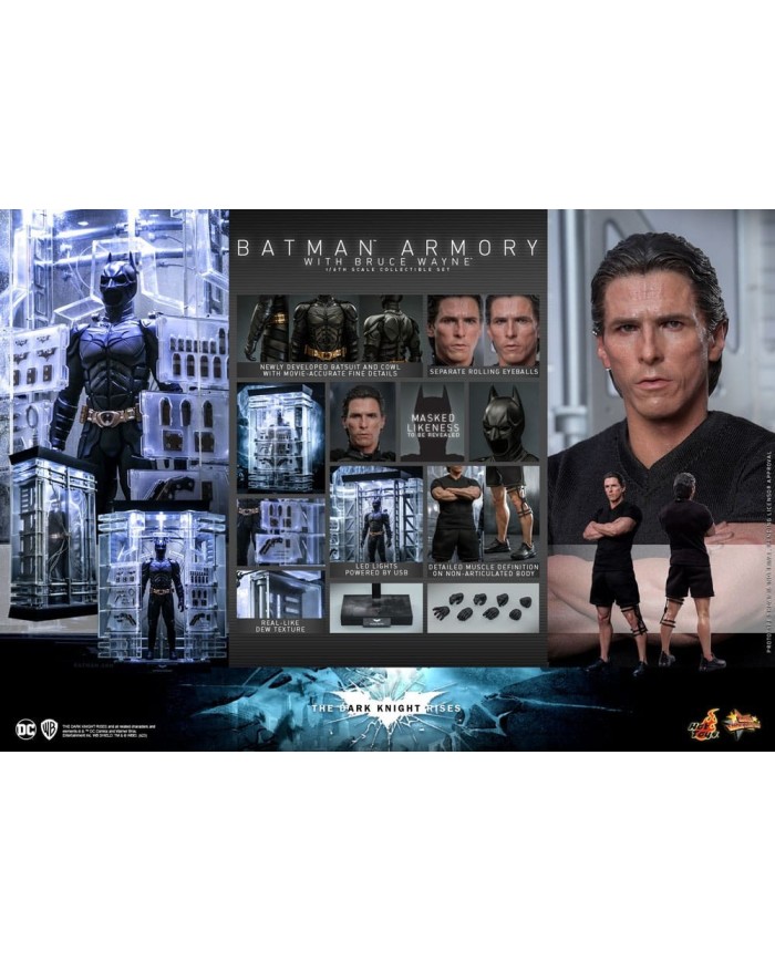 Batman Armory with Bruce Wayne El caballero oscuro: La leyenda renace Figuras y Diorama Movie Masterpiece 1/6