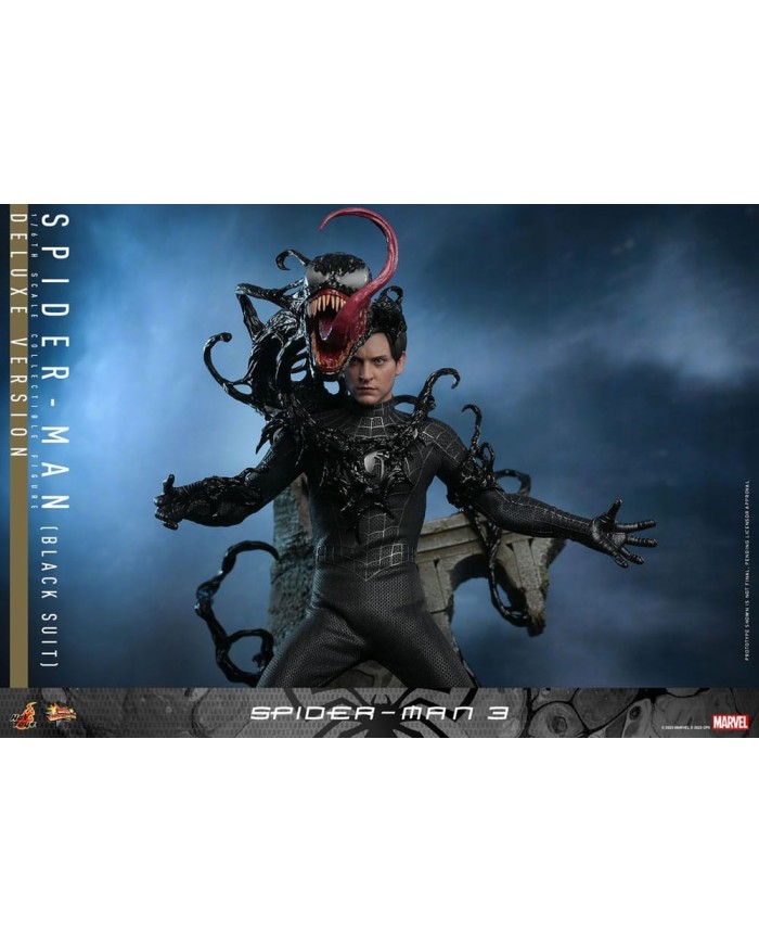 Spider-Man (Black Suit) (Deluxe Version) Spider-Man 3 Figura Movie Masterpiece 1/6