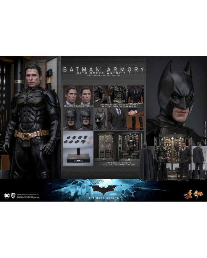 Batman Armory with Bruce Wayne (2.0) El caballero oscuro Figuras y Diorama Movie Masterpiece 1/6
