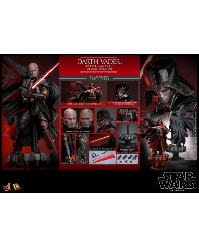 Darth Vader (Battle Damaged) Deluxe Version Star Wars Figura 1/6