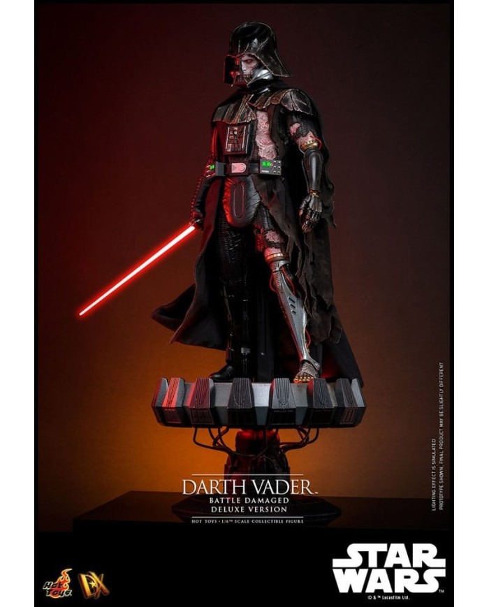 Darth Vader (Battle Damaged) Deluxe Version Star Wars Figura 1/6