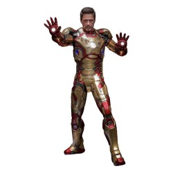 Iron Man Mark XLII (2.0) Deluxe Iron Man 3 Figura Movie Masterpiece Diecast 1/6