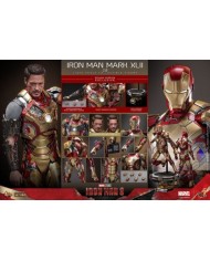 Iron Man Mark XLII (2.0) Deluxe Iron Man 3 Figura Movie Masterpiece Diecast 1/6