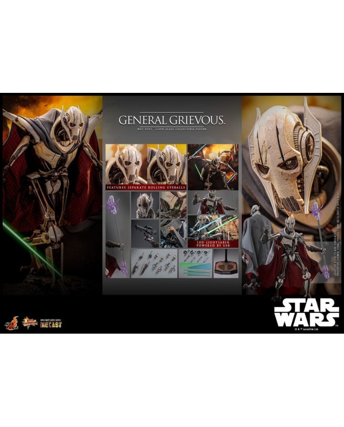 General Grievous Star Wars Figura Movie Masterpiece Diecast 1/6