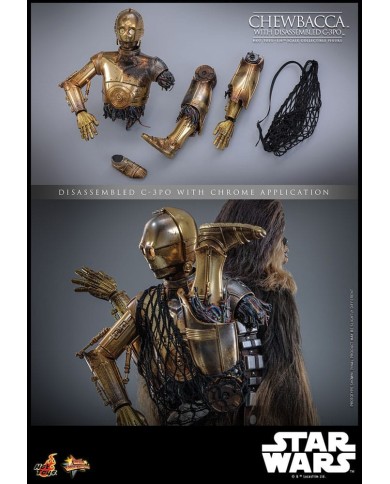 Chewbacca with Disassembled C-3PO - Star Wars Episode V Figura Movie Masterpiece 1/6