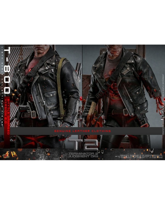 T-800 Battle Damaged Version 2.0 - Terminator 2 Figura 1/6 Movie Masterpiece