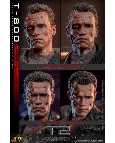 T-800 Battle Damaged Version 2.0 - Terminator 2 Figura 1/6 Movie Masterpiece