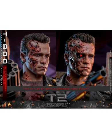 T-800 Battle Damaged Version 2.0 - Terminator 2 Figura 1/6 Movie Masterpiece
