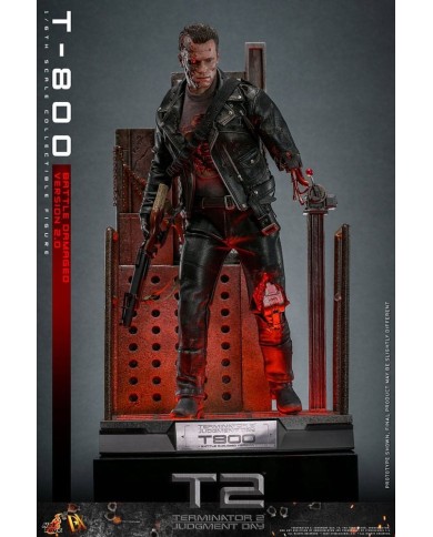 T-800 Battle Damaged Version 2.0 - Terminator 2 Figura 1/6 Movie Masterpiece