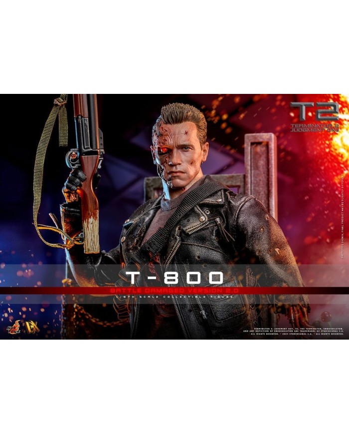 T-800 Battle Damaged Version 2.0 - Terminator 2 Figura 1/6 Movie Masterpiece