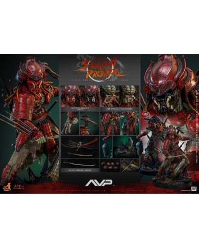 Akaoni Samurai Predator Alien vs. Predator Figura Artist Collection 1/6