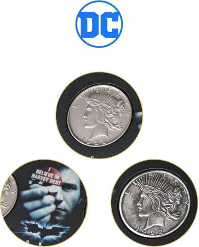 Batman El Caballero Oscuro Replica Harvey Dent & Two-Face Monedas