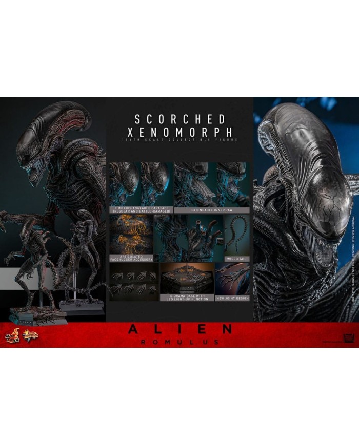 Scorched Xenomorph Alien: Romulus Figura Movie Masterpiece 1/6