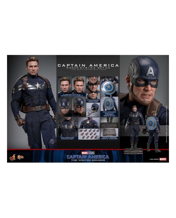 Captain America (Stealth S.T.R.I.K.E. Suit) Capitán América: el Soldado de Invierno Figura Movie Masterpiece 1/6