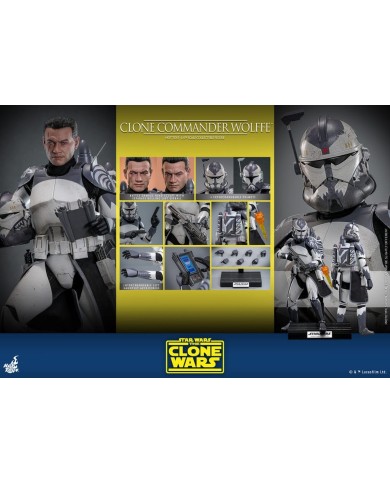 Clone Commander Wolffe - Star Wars: The Clone Wars Figura 1/6