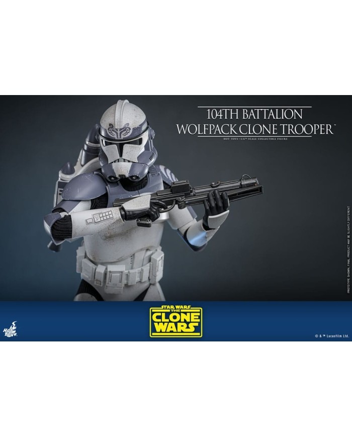 Battalion Wolfpack Clone Trooper - Star Wars The Clone Wars Figura 1/6 104th