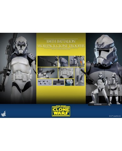 Battalion Wolfpack Clone Trooper - Star Wars The Clone Wars Figura 1/6 104th