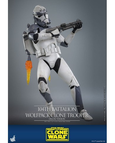 104th Battalion Wolfpack Clone Trooper Deluxe Version - Star Wars The Clone Wars Figura 1/6
