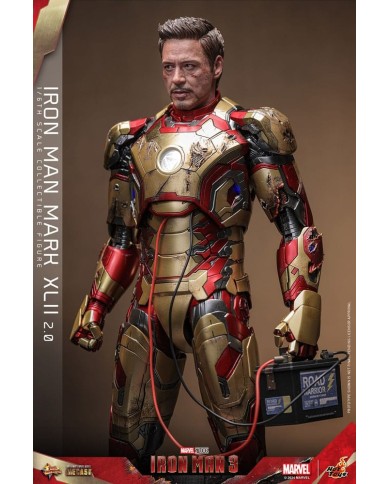 Iron Man Mark XLII (2.0) - Iron Man 3 Figura Movie Masterpiece Diecast 1/6