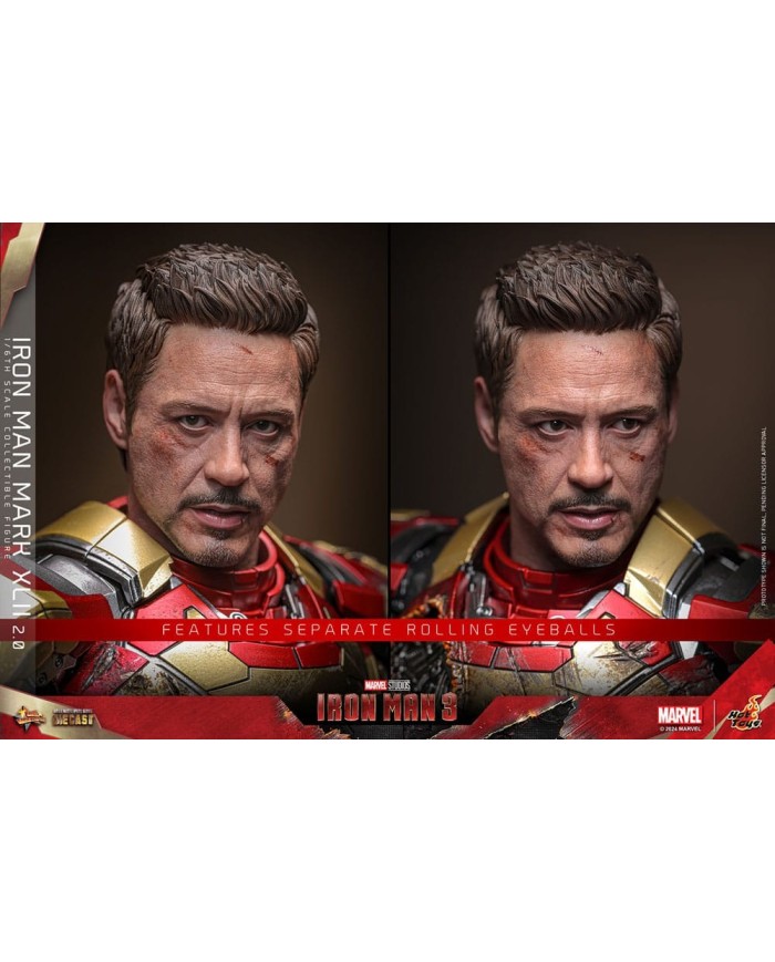 Iron Man Mark XLII (2.0) - Iron Man 3 Figura Movie Masterpiece Diecast 1/6