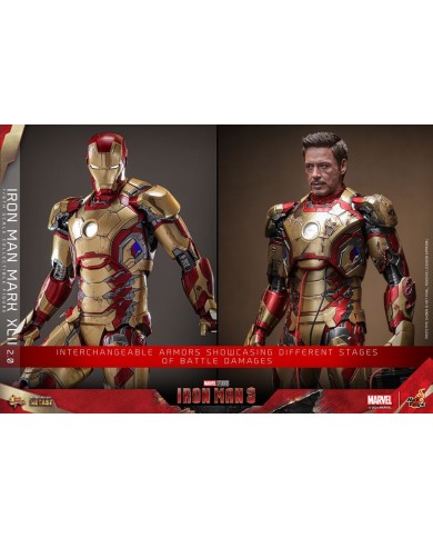 Iron Man Mark XLII (2.0) - Iron Man 3 Figura Movie Masterpiece Diecast 1/6