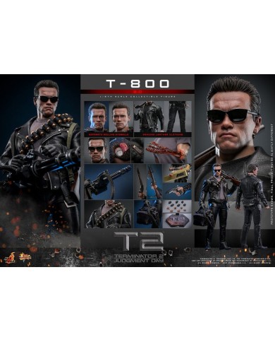 T-800 Battle 2.0 Terminator 2 Figura 1/6 Movie Masterpiece