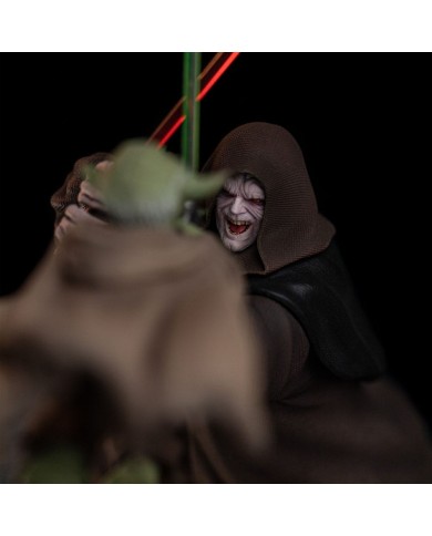 Yoda vs Emperor Palpatine (CCXP Exclusive 2024) Star Wars Estatua 1/10 Deluxe Art Scale