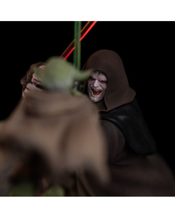 Yoda vs Emperor Palpatine (CCXP Exclusive 2024) Star Wars Estatua 1/10 Deluxe Art Scale