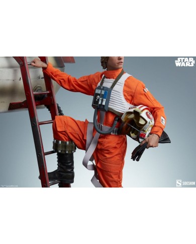 Luke Skywalker & X-Wing: Red Five, Standing By Star Wars Estatua Premium Format