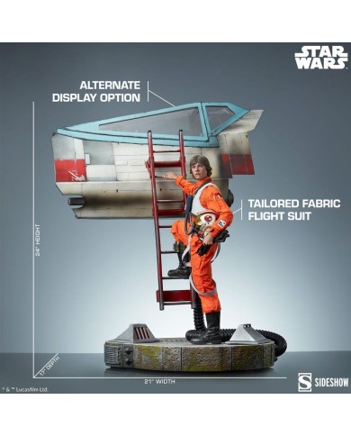Luke Skywalker & X-Wing: Red Five, Standing By Star Wars Estatua Premium Format