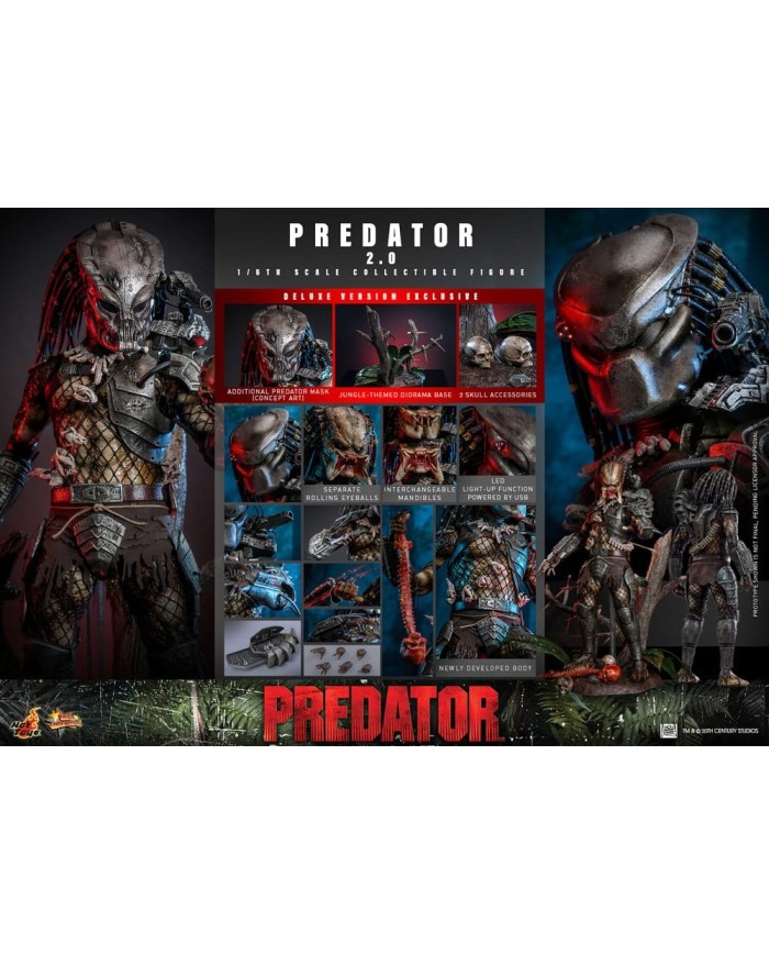 Predator (2.0) Deluxe Version  Depredador Figura Movie Masterpiece 1/6