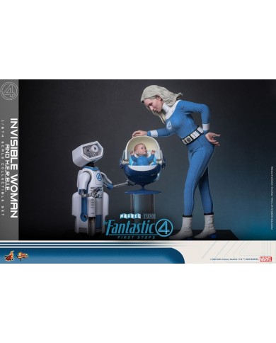 Invisible Woman & H.E.R.B.I.E. Los Cuatro Fantásticos: primeros pasos Pack de 2 Figuras Movie Masterpiece 1/6