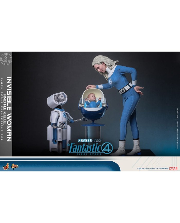Invisible Woman & H.E.R.B.I.E. Los Cuatro Fantásticos: primeros pasos Pack de 2 Figuras Movie Masterpiece 1/6