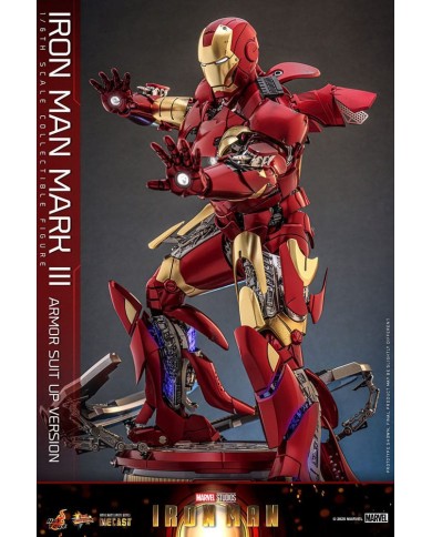 Iron Man Mark III (Armor Suit Up Version) Iron Man Figura Movie Masterpiece Diecast 1/6