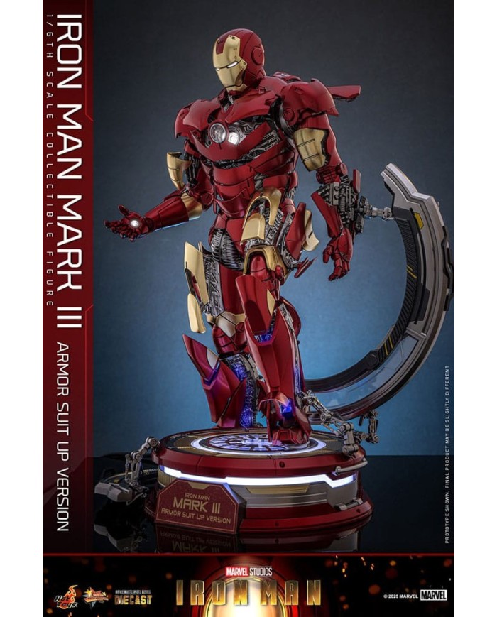 Iron Man Mark III (Armor Suit Up Version) Iron Man Figura Movie Masterpiece Diecast 1/6