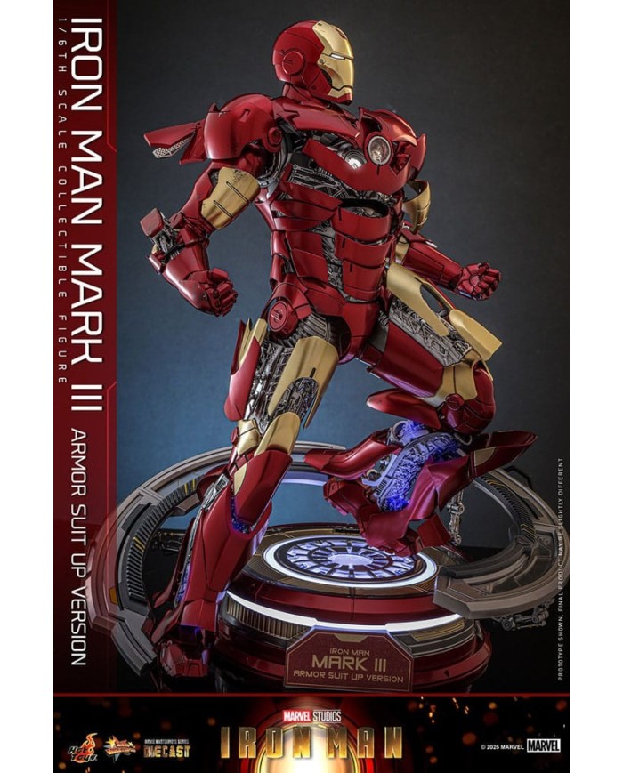 Iron Man Mark III (Armor Suit Up Version) Iron Man Figura Movie Masterpiece Diecast 1/6