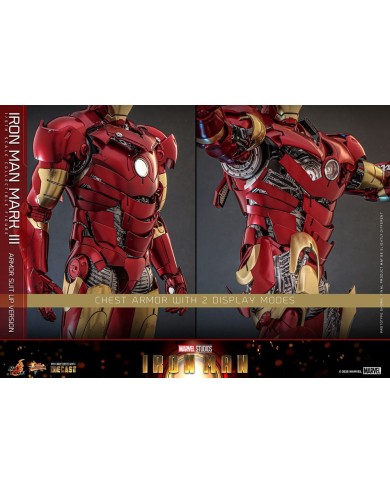 Iron Man Mark III (Armor Suit Up Version) Iron Man Figura Movie Masterpiece Diecast 1/6