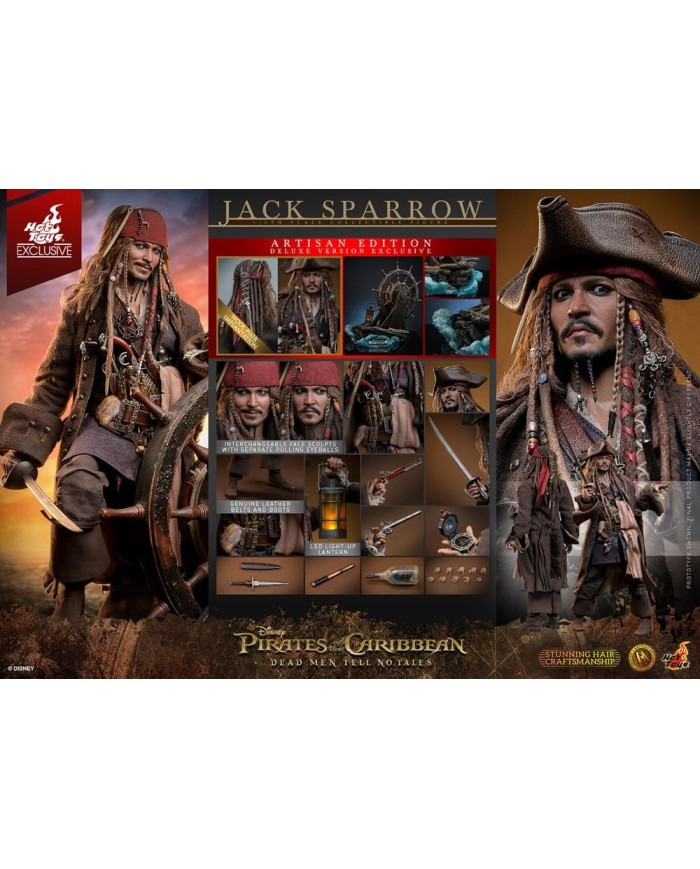 Jack Sparrow Deluxe Version Artisan Edition Piratas del Caribe: La venganza de Salazar Figura DX 1/6