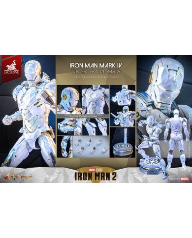 Iron Man Mark IV Sub-Zero Fractal Armor Hot Toys Exclusive Figura 1/6 Iron Man 2 Movie Masterpiece Diecast