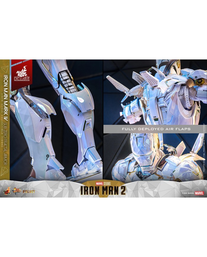 Iron Man Mark IV Sub-Zero Fractal Armor Hot Toys Exclusive Figura 1/6 Iron Man 2 Movie Masterpiece Diecast