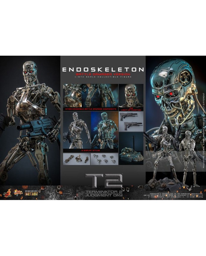 Endoesqueleto (Battle Damaged Version) Terminator 2: el juicio final Figura Movie Masterpiece Die-cast 1/6