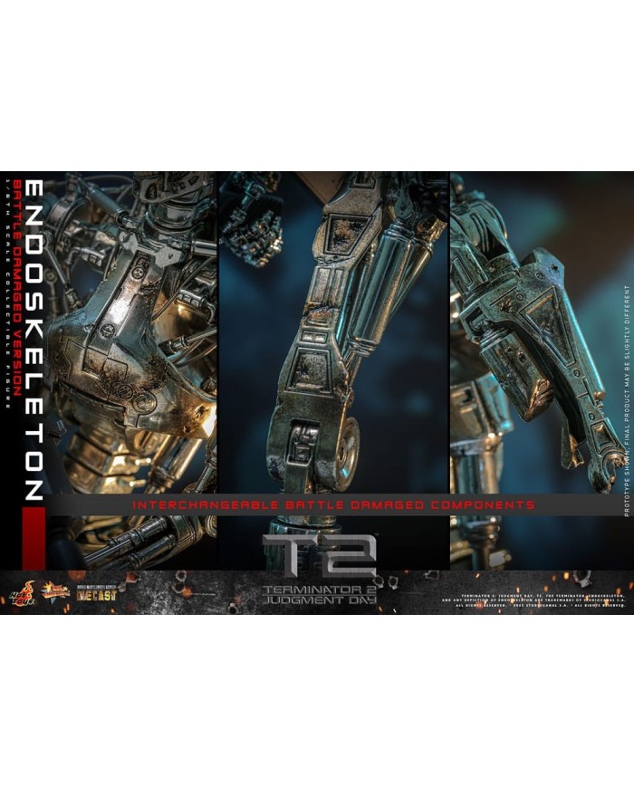 Endoesqueleto (Battle Damaged Version) Terminator 2: el juicio final Figura Movie Masterpiece Die-cast 1/6